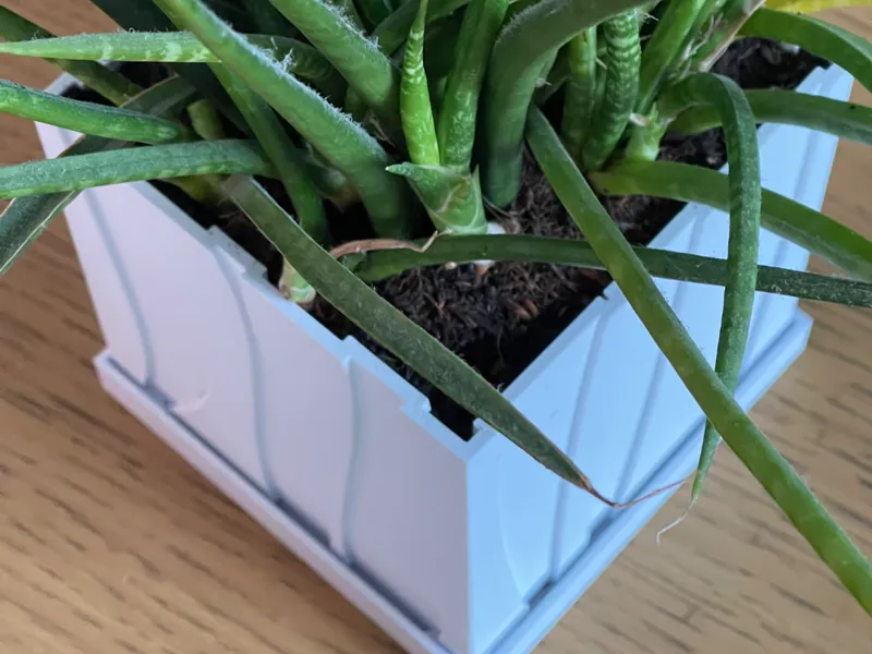 Cubic Plant Pot with Drip Tray