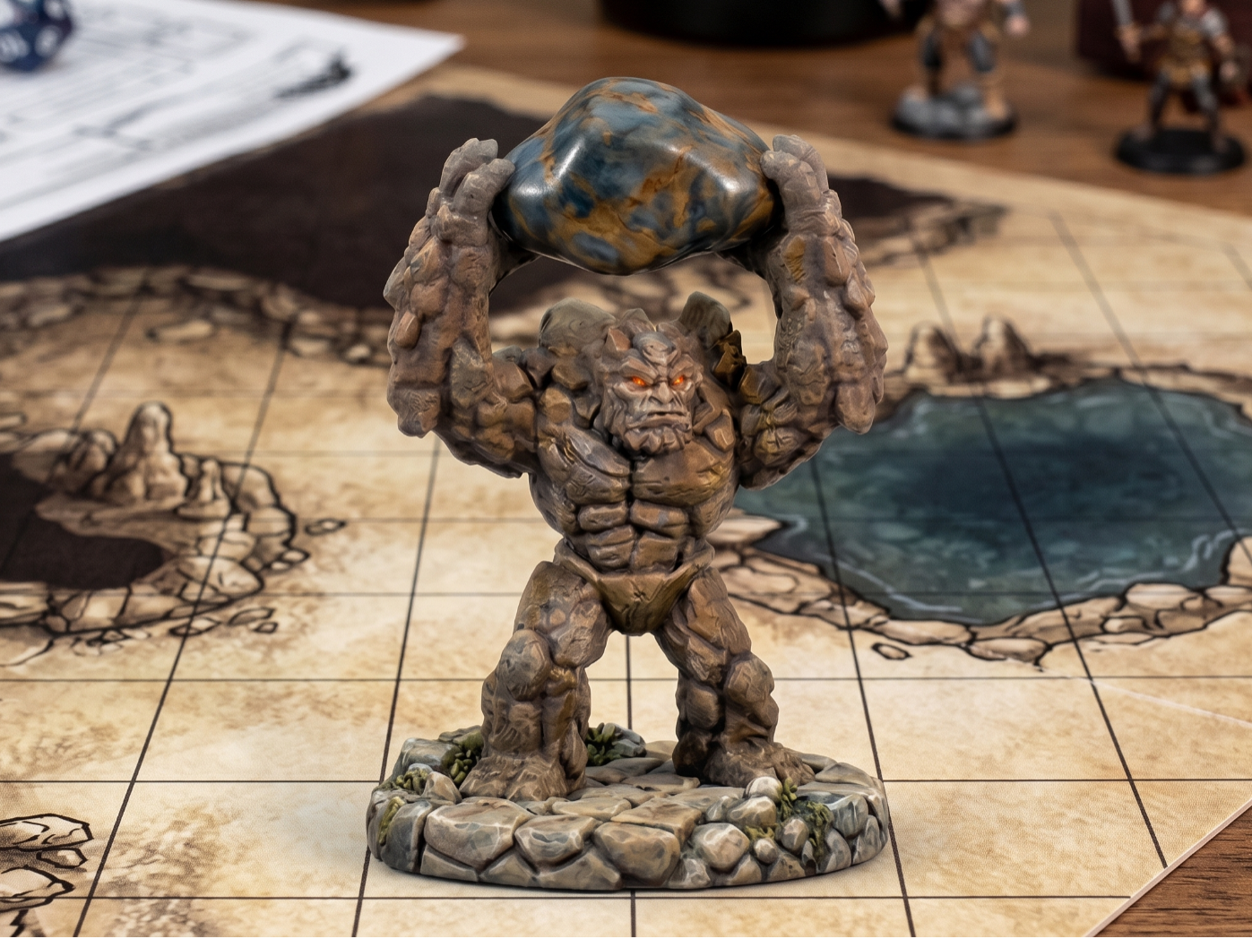 DnD Earth Elemental miniature LARGE size