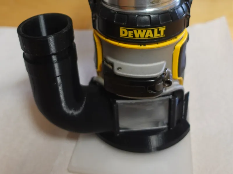 Remix of dust port for DeWalt Palm Routers