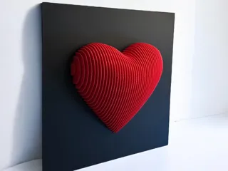 Heart Layered Sculpture