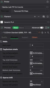 Archimedean Chords, 4 walls, 4 Top & Bottom shell layers
