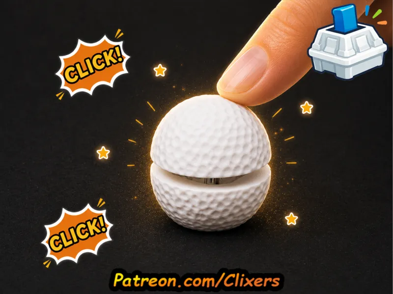 Golf Ball Clicker Cute Fidget Toy