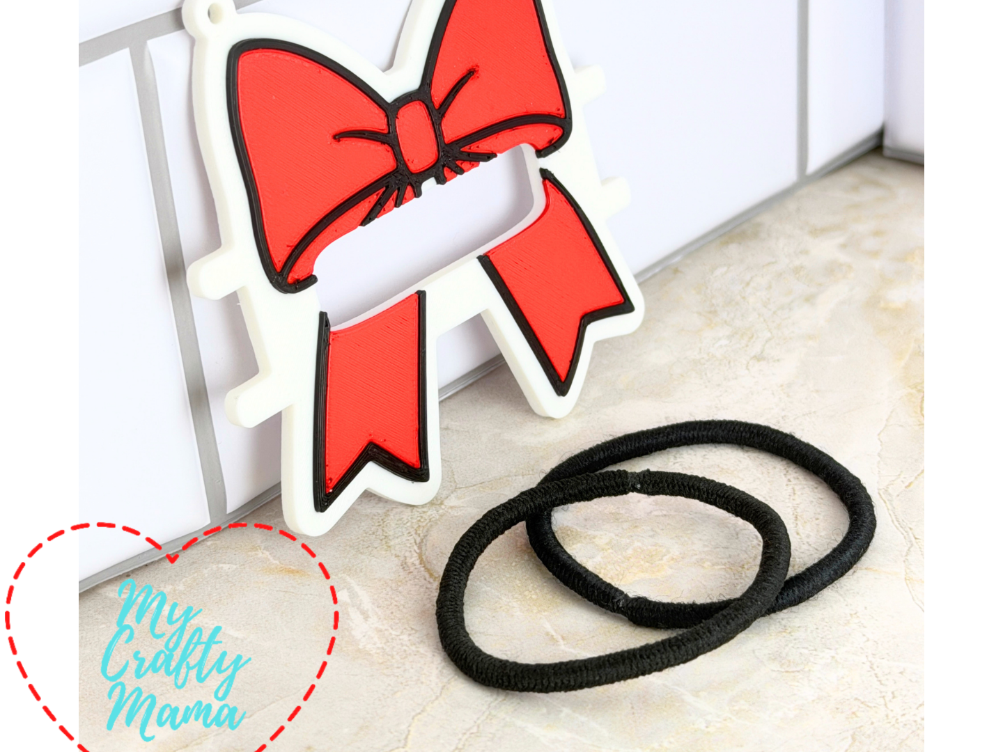 Cheer Bow Hair Band Key Chain 3D model