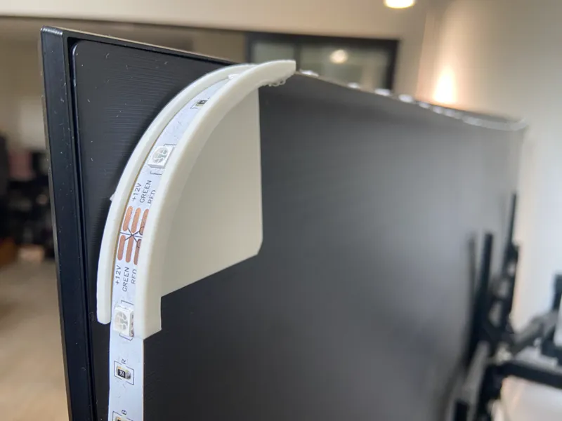 90-degree mount for TV LED strip backlight 電視燈條掛架 