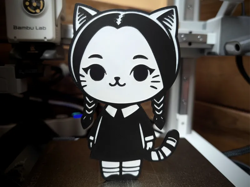 Wednesday Addams Cat