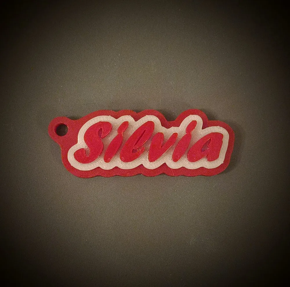 Personalized keychain Silvia - Free 3D Print Model - MakerWorld