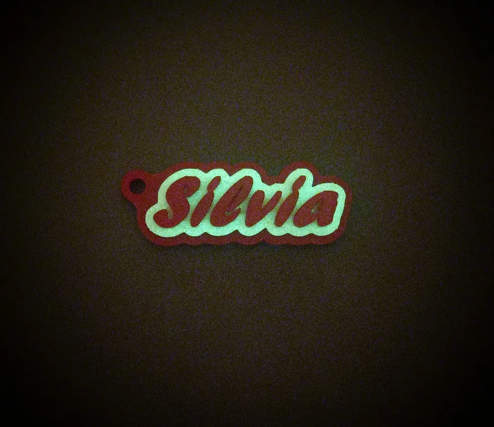 Personalized keychain Silvia - Free 3D Print Model - MakerWorld