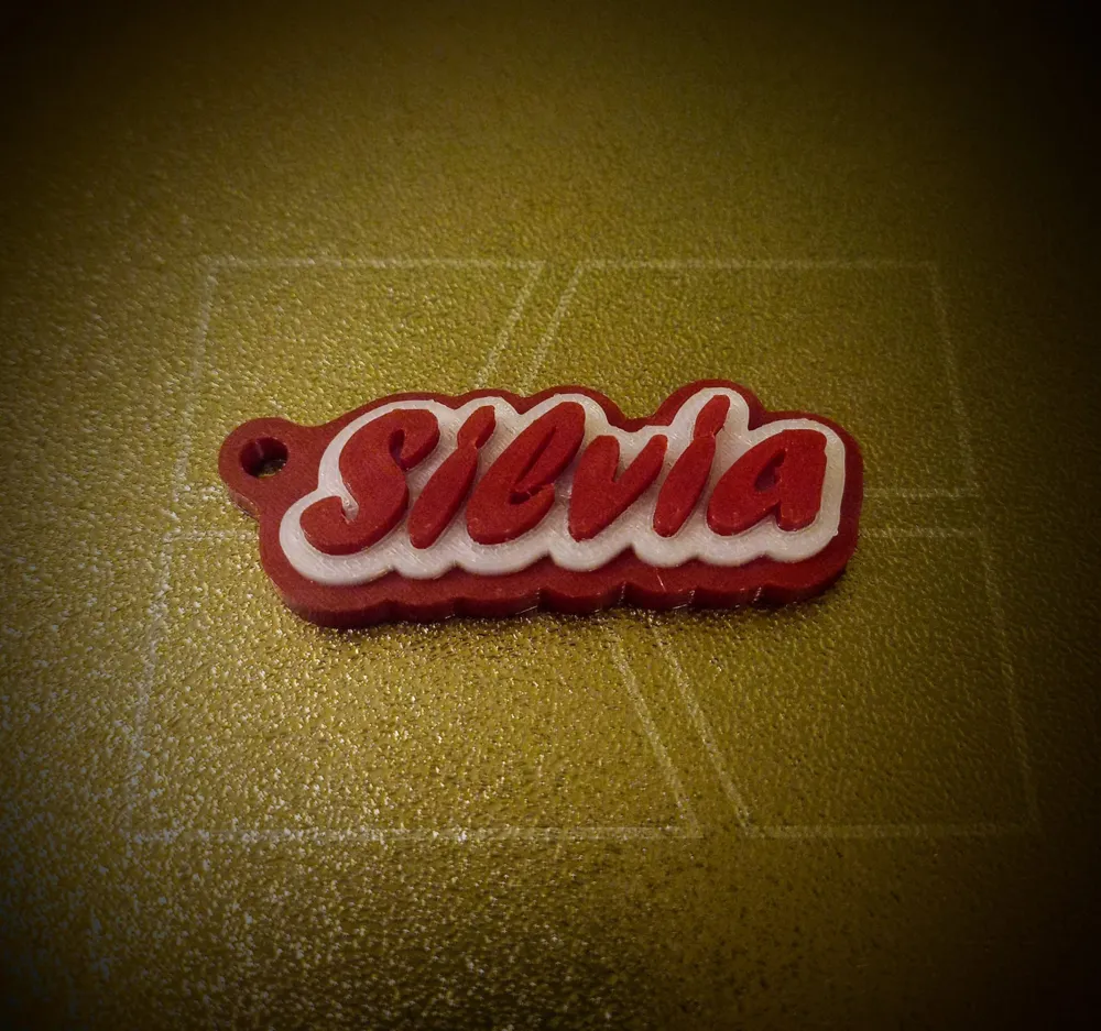 Personalized keychain Silvia - Free 3D Print Model - MakerWorld