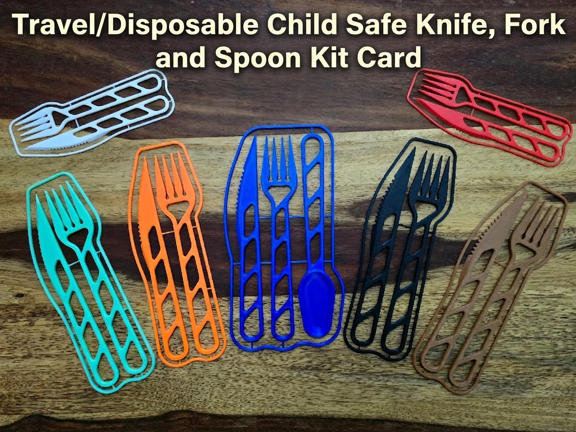 Travel/Disposable Child Safe Knife Fork Spoon Kit