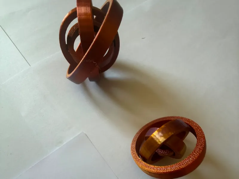 Anello antistress con giroscopio parametrico 3D