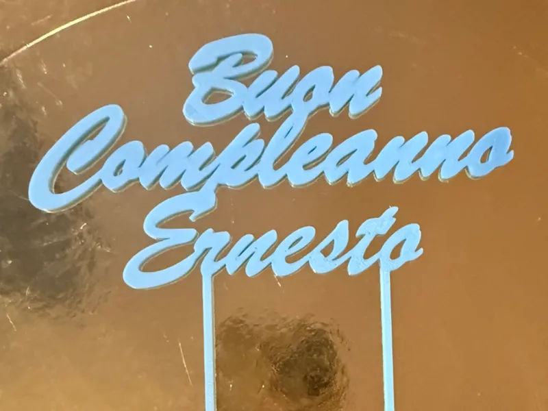 Cake Topper "Buon Compleanno Ernesto"