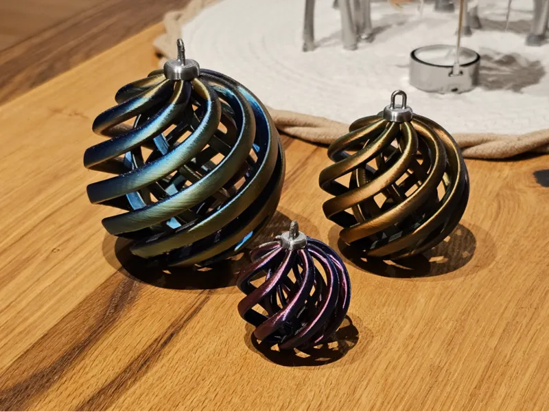 Twisted Christmas Ornaments – 3 Sizes 