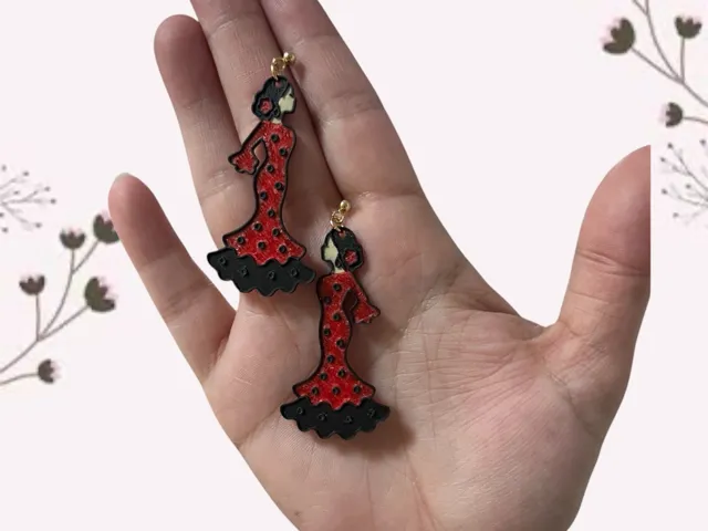 Pendientes mujer flamenca