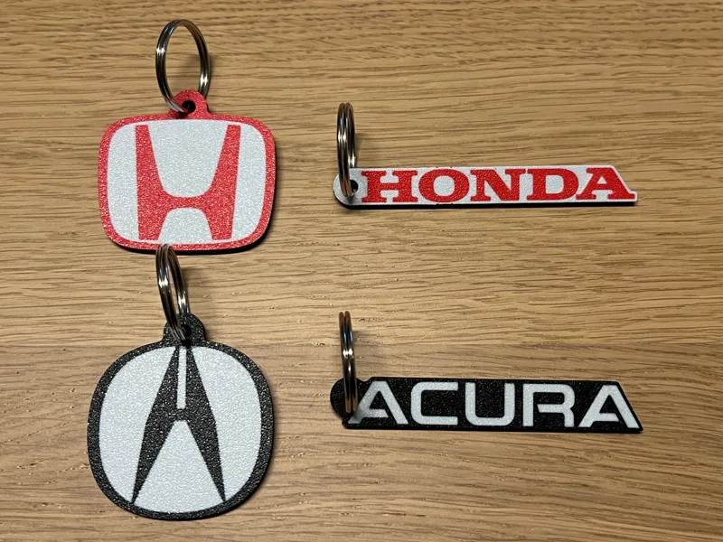 Honda/Acura logo and wordmark keychain