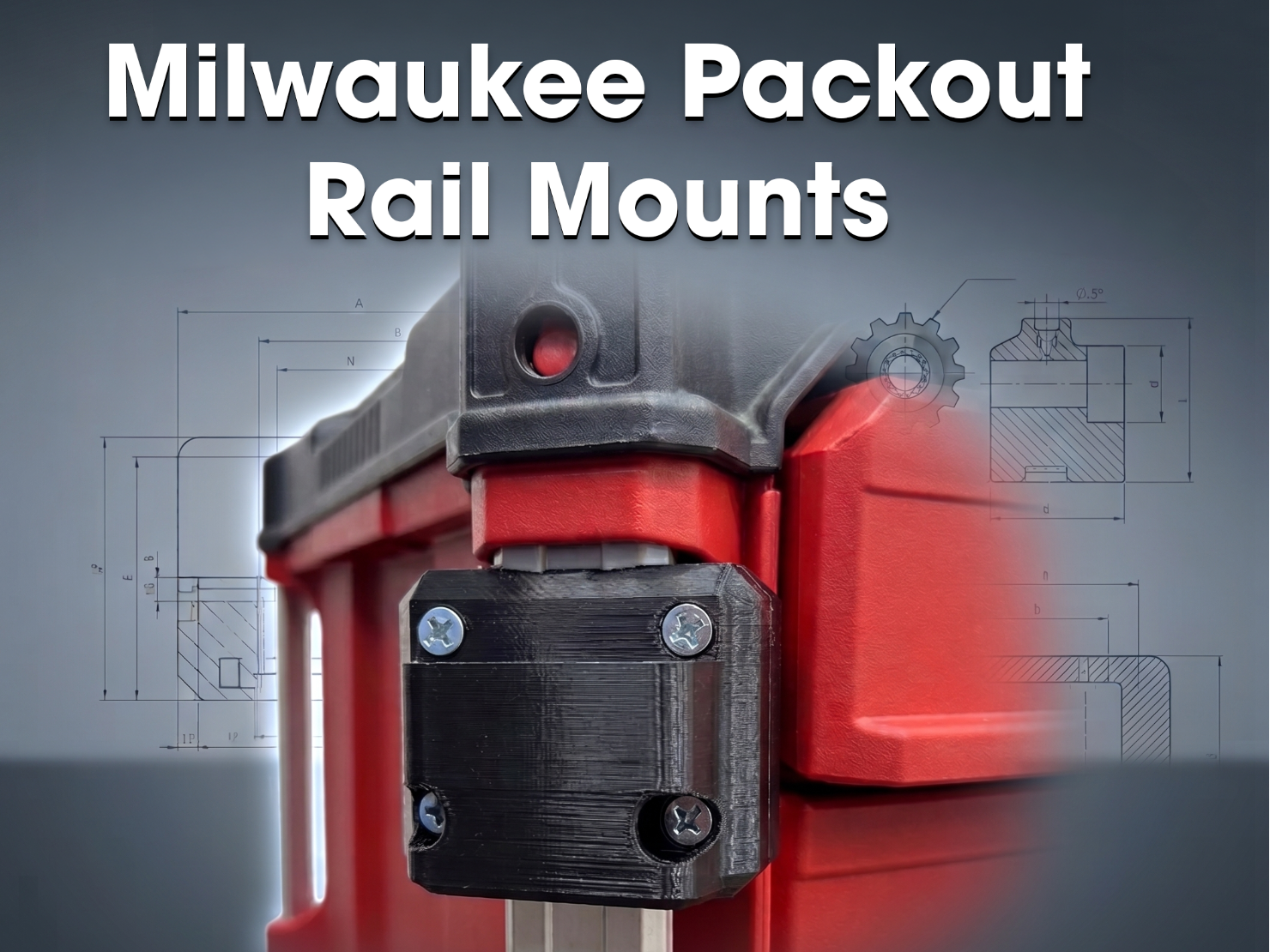 Milwaukee Packout Rail Mounts