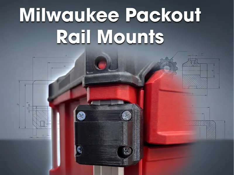 Milwaukee Packout Rail Mounts
