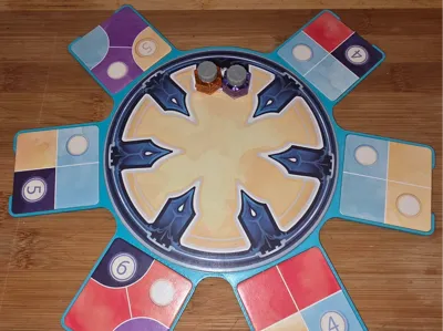 Ink board game - quill wheel and tile holder