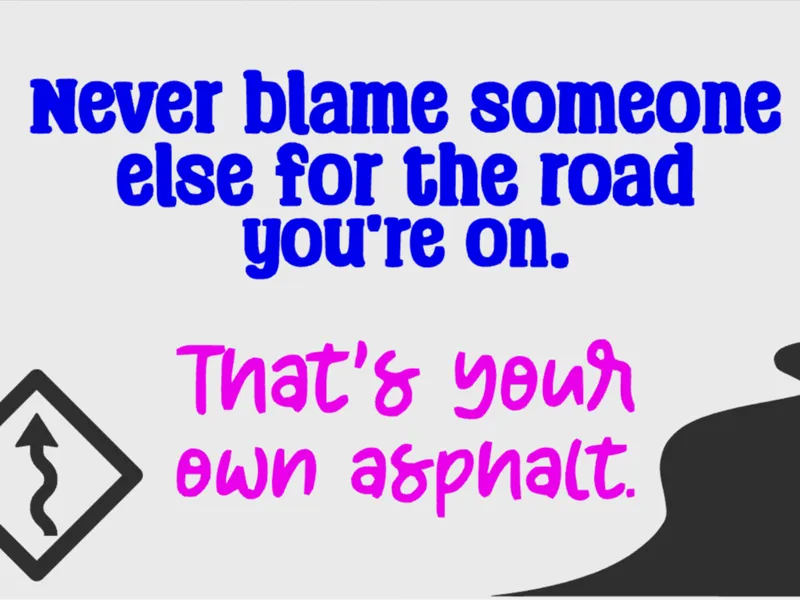 That's your own asphalt sign
