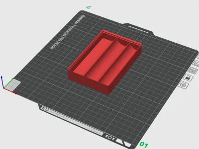 2X3 GRIDFINITY TRAY WITH SCOOP SEPARATORS
