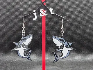 Shark earrings