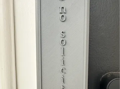 No Soliciting Sign – Clean and Modern Design