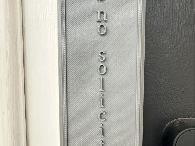 No Soliciting Sign – Clean and Modern Design