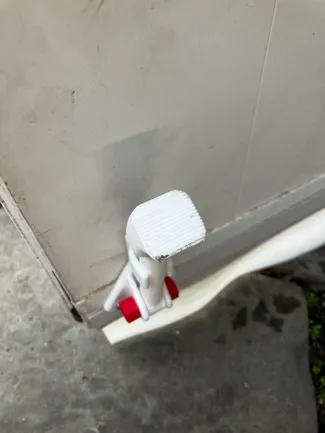 kickdown door stop with screws