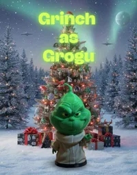 Grinch as Grogu Single-Color