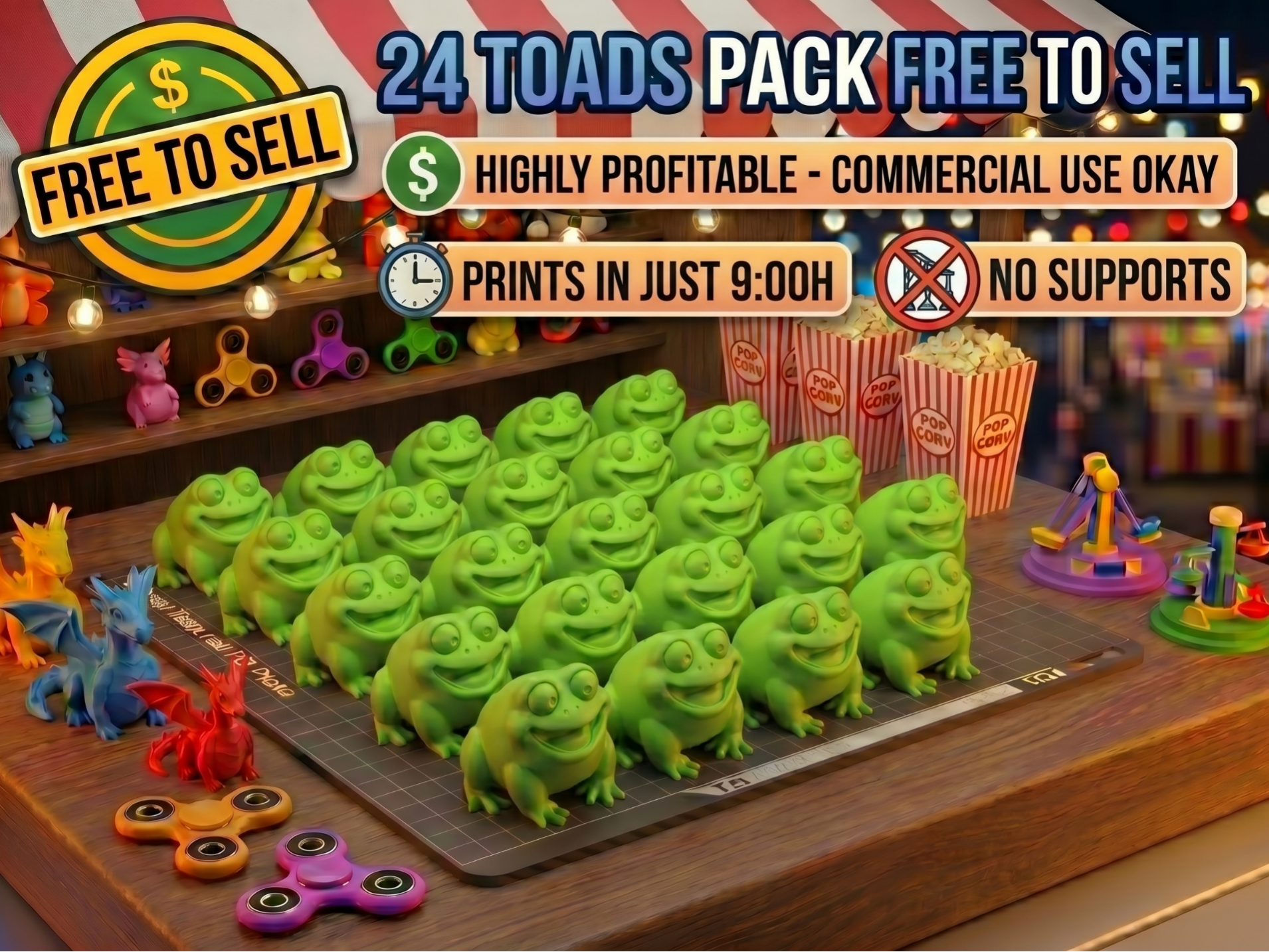 Free to sell 24 Lucky Toads no supports 10:30h