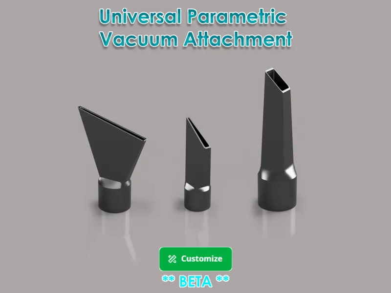 Parametric Vacuum Cleaner Nozzle Adapter Generator