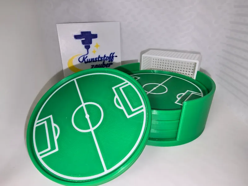 Football Coaster Set with Goal Holder