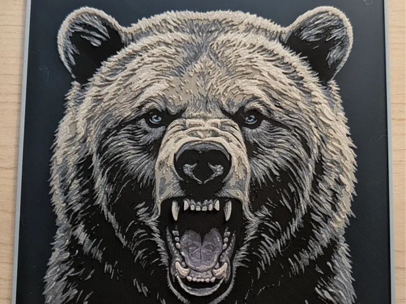 Growling Bear - Hueforge
