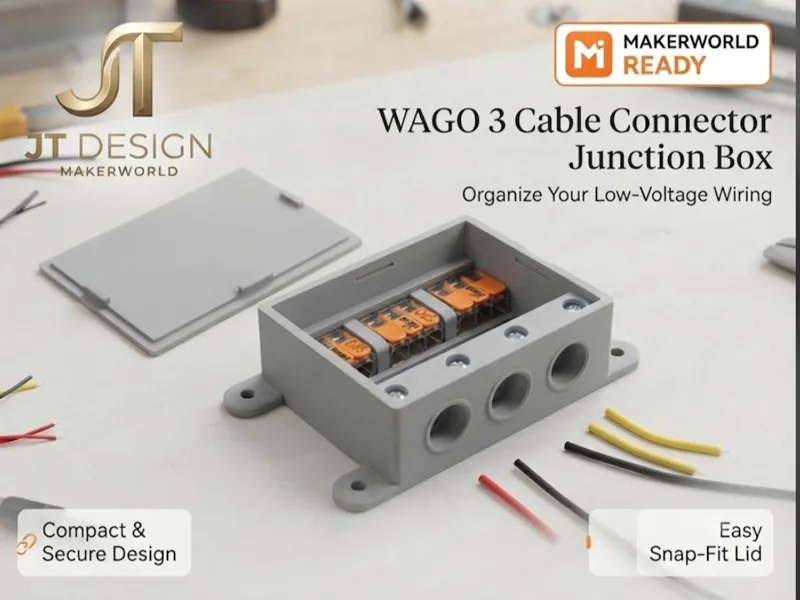 wago connector box for 3 leads