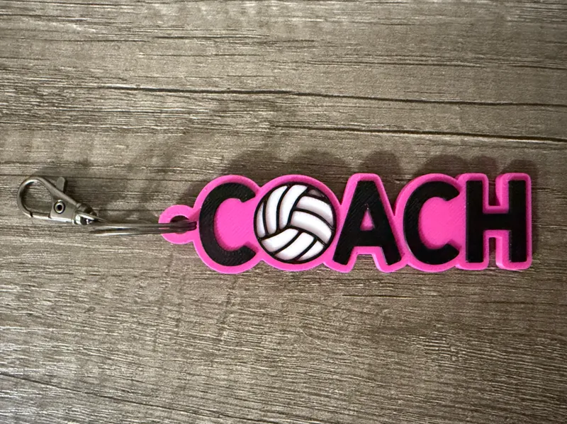 Volleyball Coach Keychain