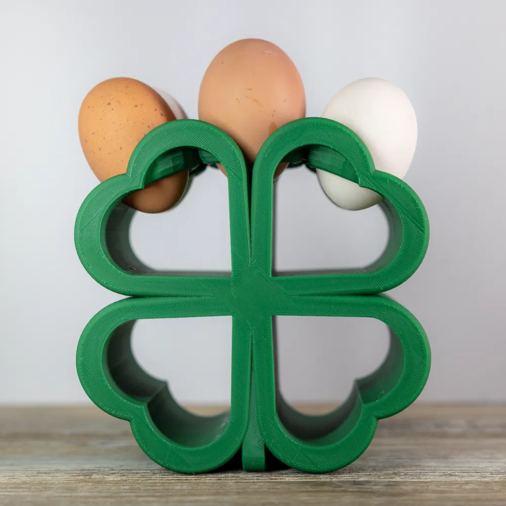 4 Leaf Clover Egg Rack - Free 3D Print Model - MakerWorld
