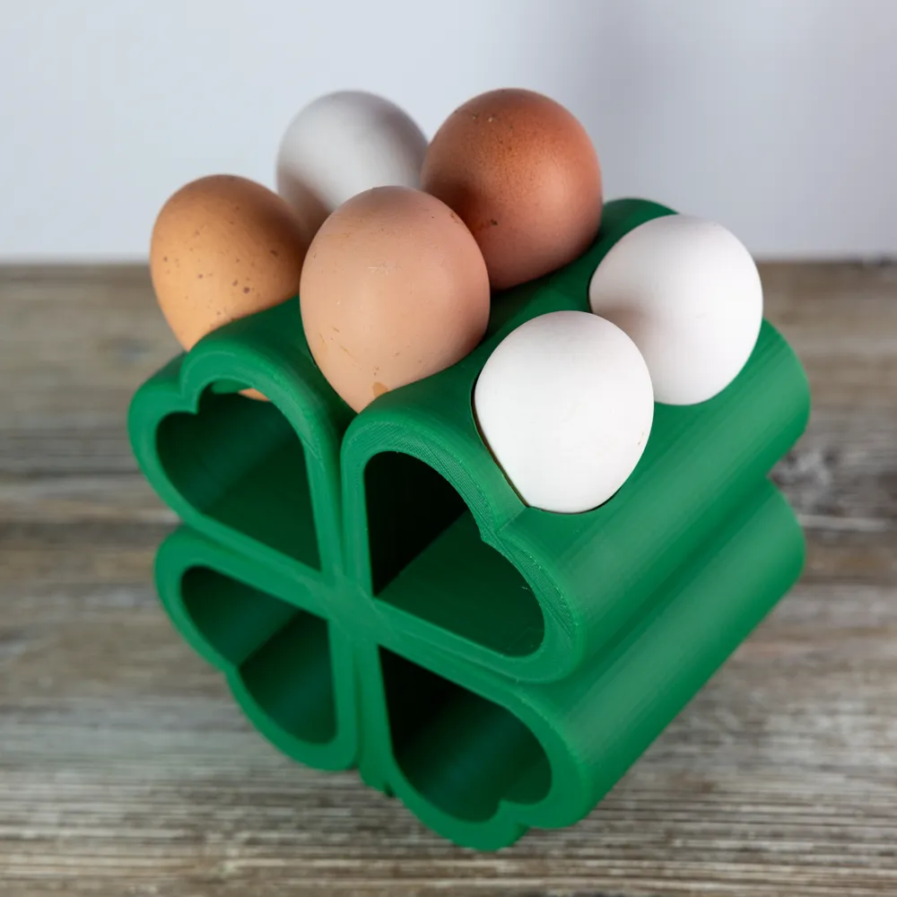 4 Leaf Clover Egg Rack - Free 3D Print Model - MakerWorld