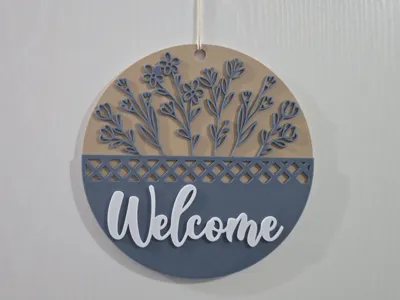 Door sign "Welcome" decorative welcome sign
