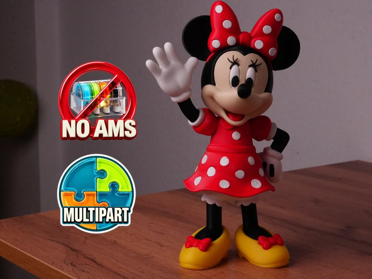 Minnie Mouse [NO AMS] - Modello di stampa 3D gratuito - MakerWorld