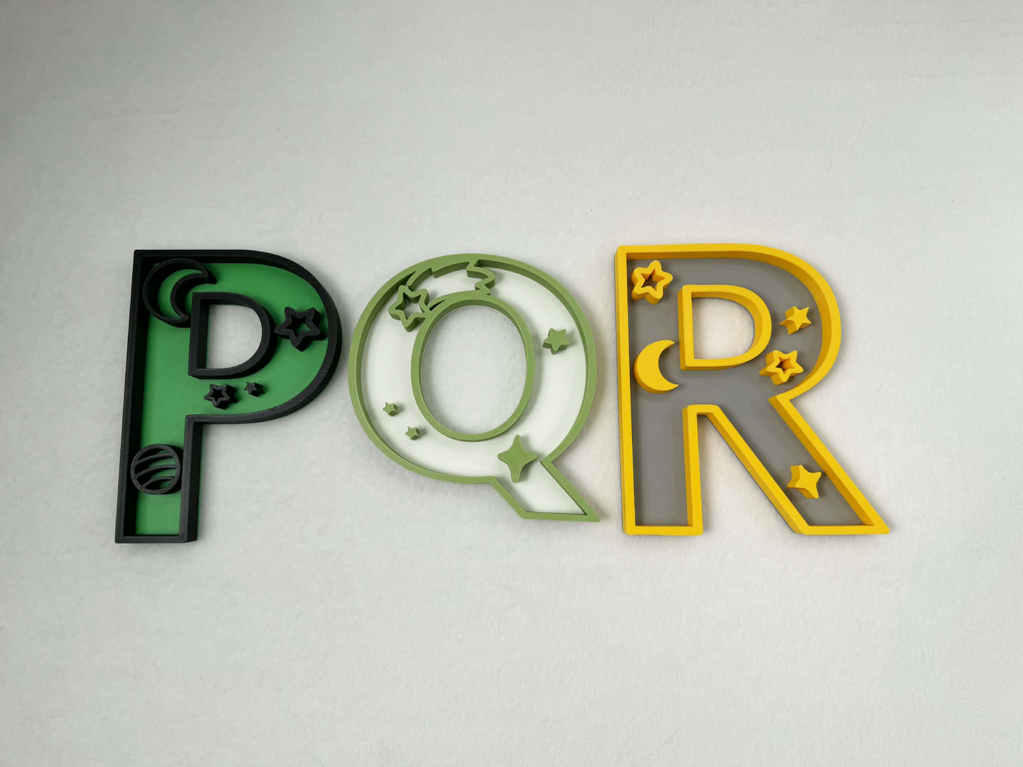 Miniatura 6 do modelo 3D Outer space theme decor letters
