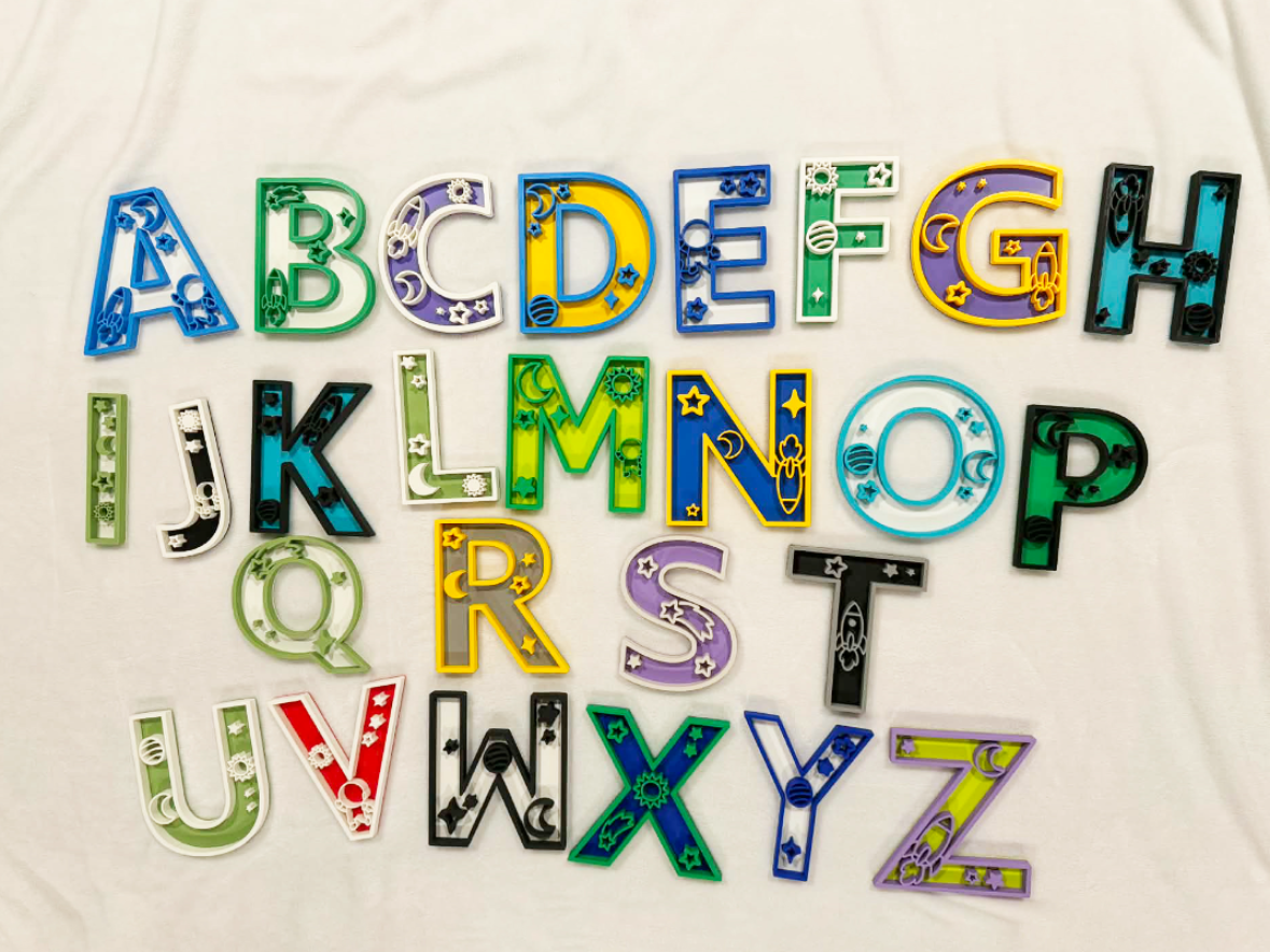 Outer space theme decor letters