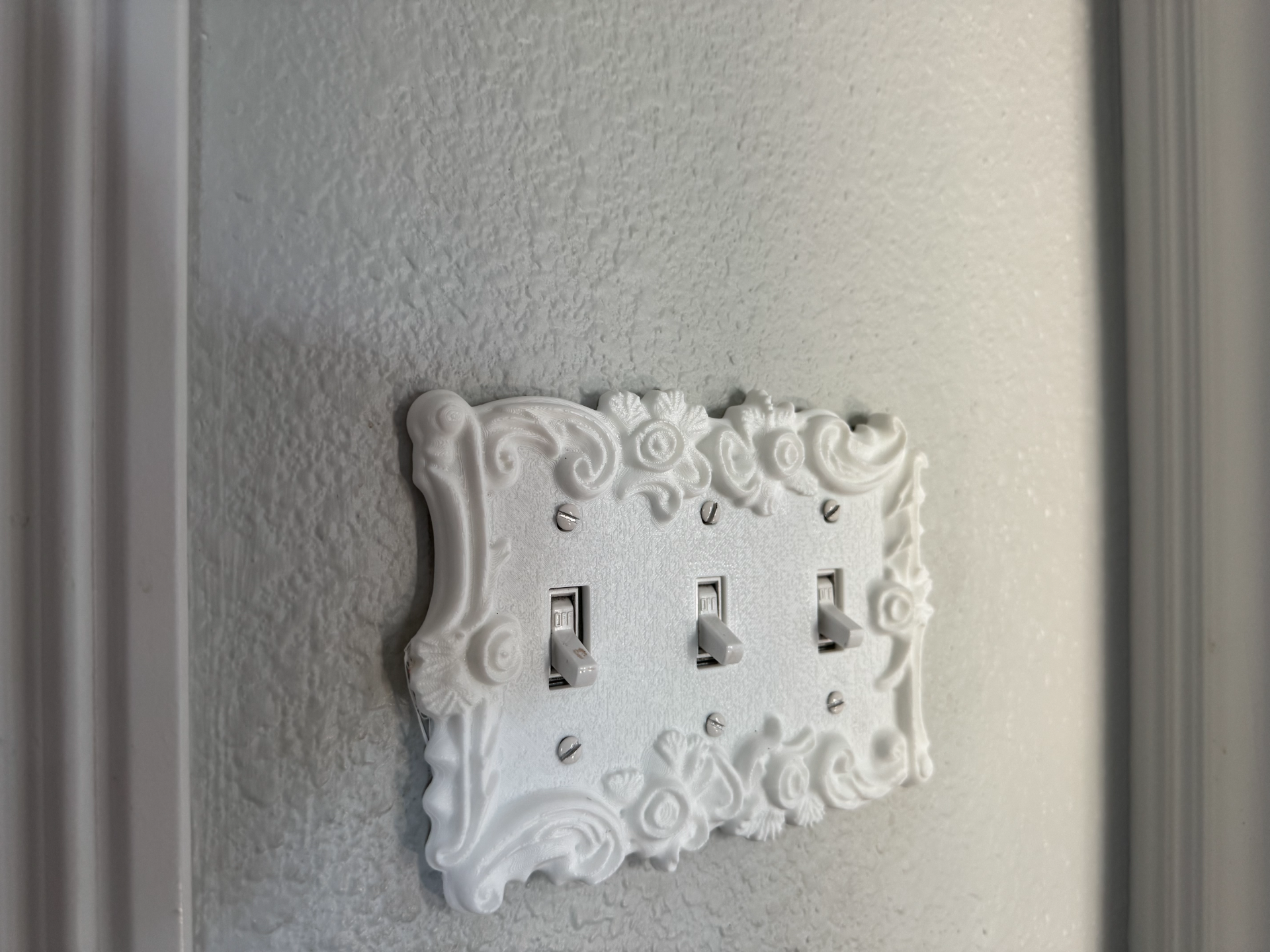 Ornate Triple Light switch plate