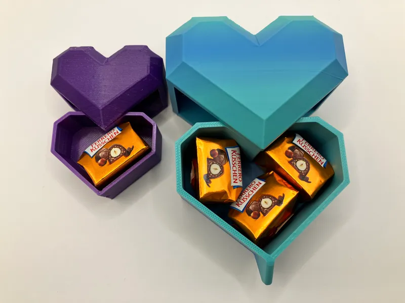 Low Poly Heart Box with Drawer 