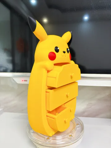 Modelo para impresión 3D: 宝可梦皮卡丘迷你储物柜抽屉 — vista de referencia 5