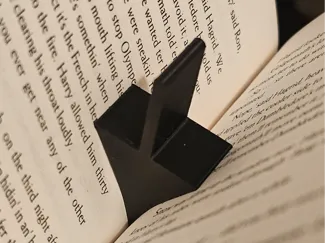 Page holder/divider - without creasing the spine
