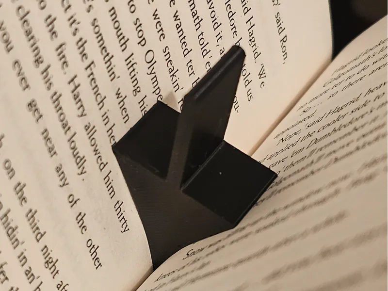 Page holder/divider - without creasing the spine