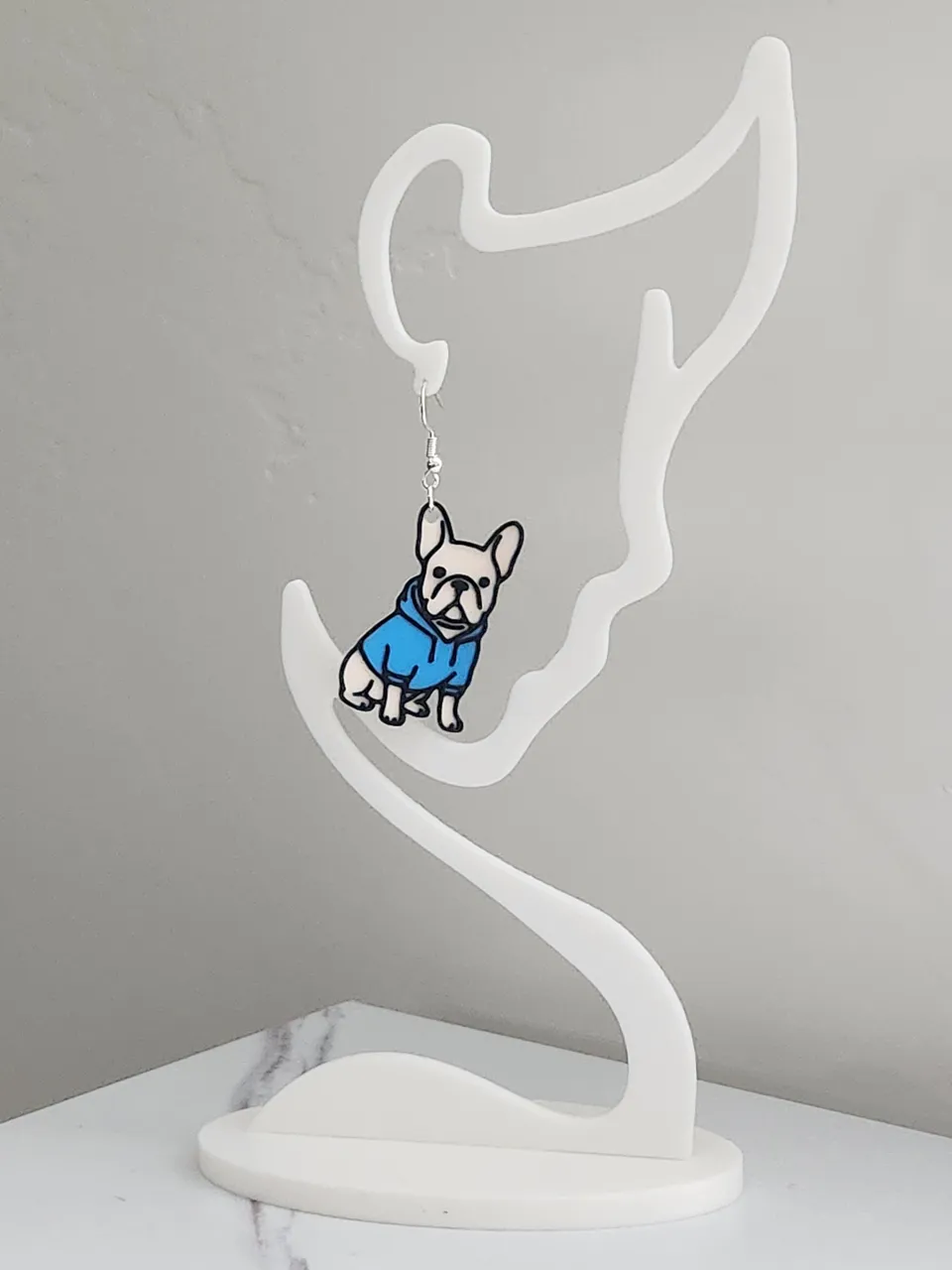 French Bulldog Hoodie Earrings view 2