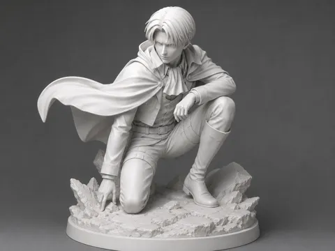 Figura decorativa: Levi Figure Attack on TItan|Shingeki no Kyojin — referencia de MakerWorld