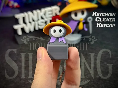 Sherma from Hollow Knight Keycap Clicker Keychain
