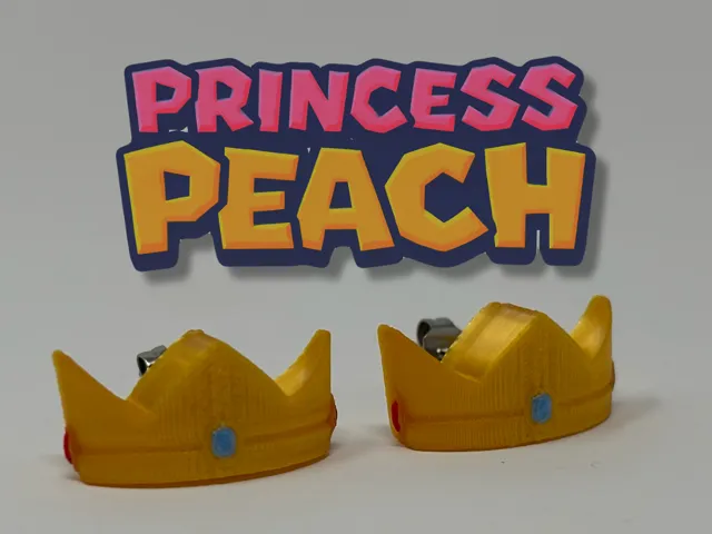 Princess Peach Crown Earrings