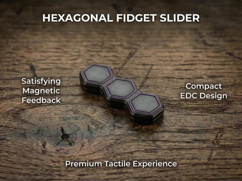 Magnetic Fidget Slider S3 (8x3mm Magnets Version)